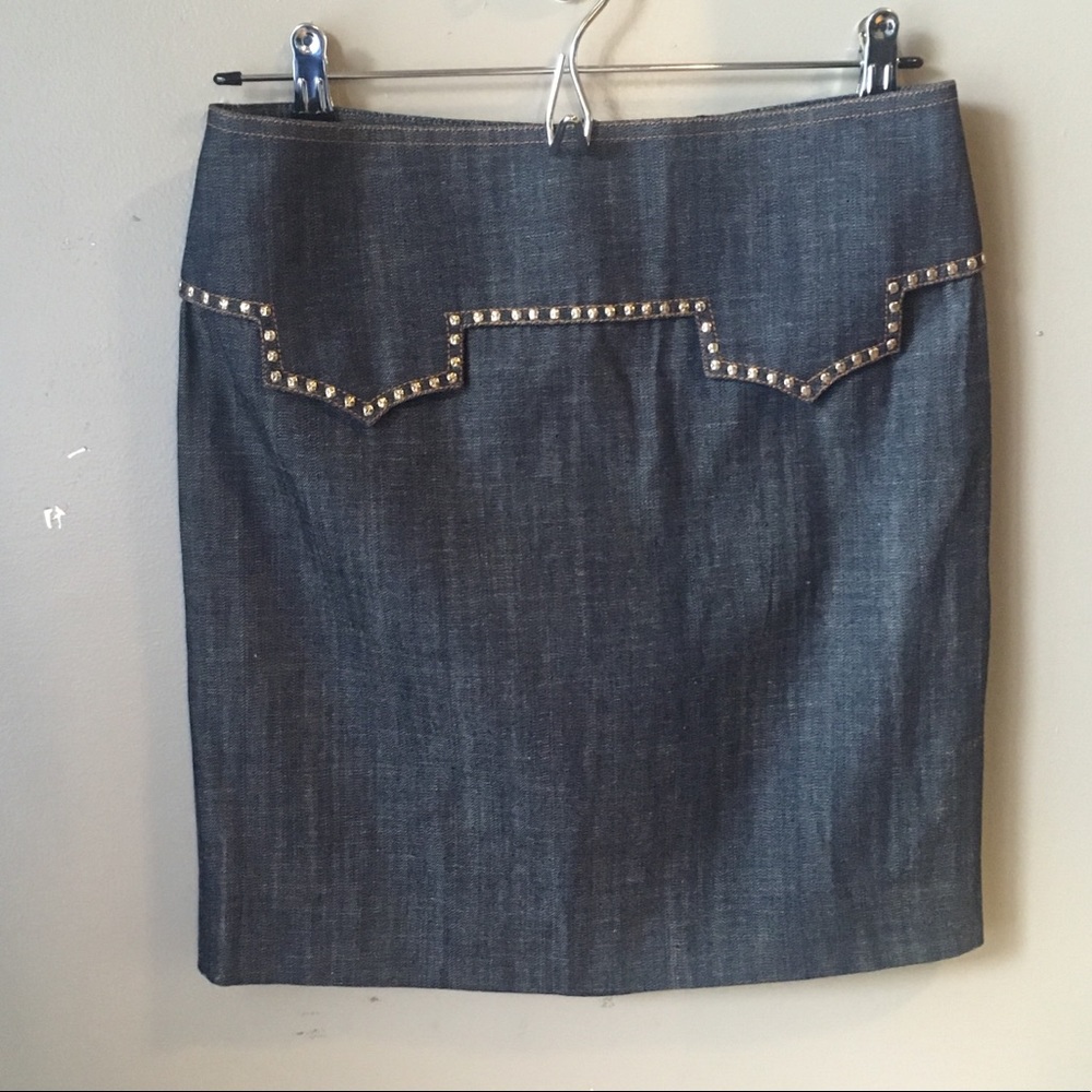 NWOT Authentic Chloé Mini Studded Denim Jean Skirt
